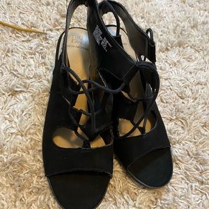 Time & Tru black lace up heels. Women’s size 9 1/2
